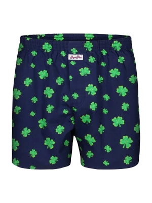 Foto van product Sugar Pine Boxershorts ' Lucky Charm ' donkerblauw / neongroen