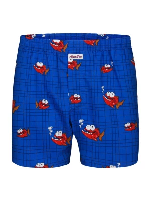 Foto van product Sugar Pine Boxershorts ' Webboxershorts weit Motive Print ' blauw / rood