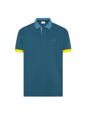 Foto van product SUN68 Shirt 'SUN68 POLO 3 COLOR WAY S / S POLO' duifblauw