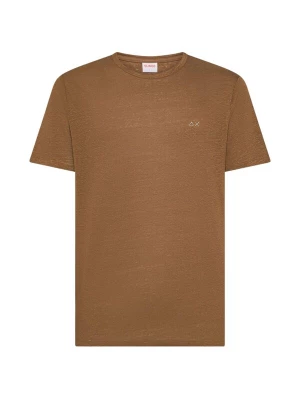 Foto van product SUN68 Shirt 'T-SHIRT JERSEY LINEN S / S' bruin