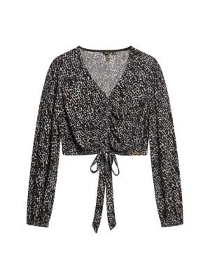 Foto van product Superdry & Co Blouse blauw / bruin / zwart / wit