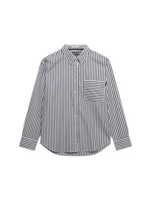 Foto van product Superdry & Co Blouse 'Poplin' donkerblauw / wit