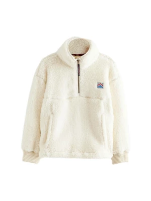 Foto van product Superdry & Co Fleece jas petrol / cranberry / wit
