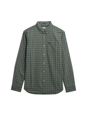 Foto van product Superdry & Co Overhemd donkergroen / wit