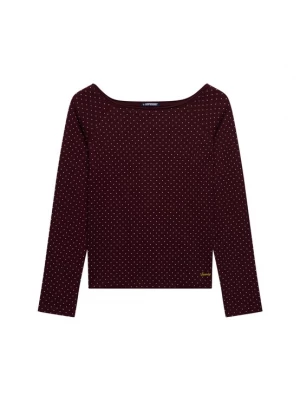 Foto van product Superdry & Co Shirt 'BARDOT' wijnrood / wolwit