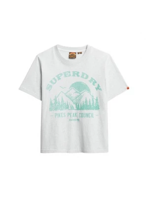 Foto van product Superdry & Co Shirt 'Lo-Fi' cyaan blauw / wit gemêleerd