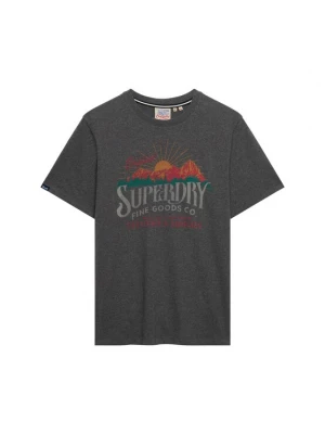Foto van product Superdry & Co Shirt 'Outdoors Mountain' antraciet / stone grey / donkeroranje / rood