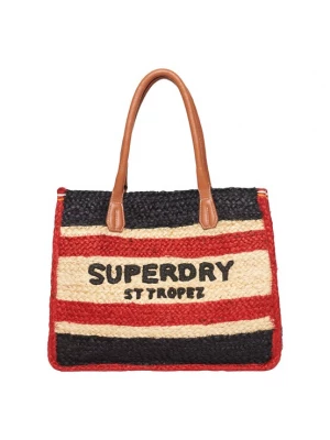 Foto van product Superdry & Co Shopper crème / kastanjebruin / knalrood / zwart