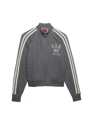 Foto van product Superdry & Co Sweatvest 'Athletic Essentials' grijs gemêleerd / wit
