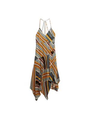 Foto van product Superdry & Co Zomerjurk duifblauw / oranje / zwart / natuurwit