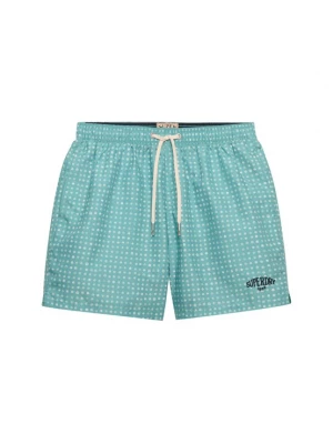 Foto van product Superdry & Co Zwemshorts turquoise / zwart / natuurwit