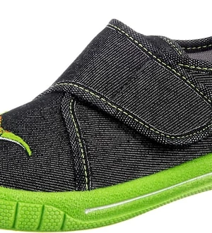 Foto van product SUPERFIT Huisschoenen 'Bill' neongroen / vuurrood / zwart gemêleerd / wit