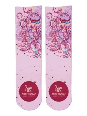Foto van product Surf Monkey Sportsokken gemengde kleuren / donkerroze