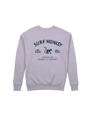 Foto van product Surf Monkey Sweatshirt 'Rette das Ozean' lichtlila