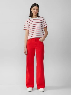 Foto van product Suri jeans / normale pasvorm / hoge taille / wijde pijp s.Oliver rood