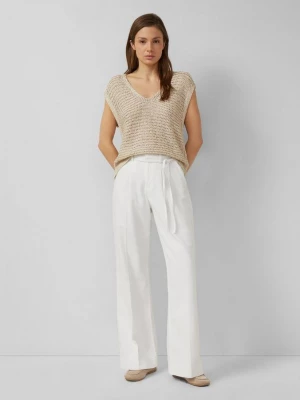 Foto van product Suri jeans / normale pasvorm / hoog model / wijde pijp / elastische tailleband s.Oliver wit