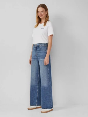 Foto van product Suri jeans / Regular fit / Hoge taille / Wijde pijp / Dubbele tailleband s.Oliver blauw