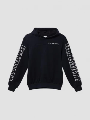 Foto van product Sweater met capuchon, naaddetails en opdruk van letters s.Oliver zwart