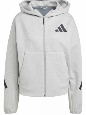 Foto van product Sweater met rits Adidas grijs gemêleerd