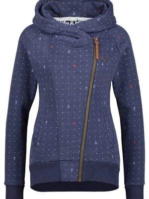 Foto van product Sweater met rits ALIFE & Kickin blauw gemêleerd