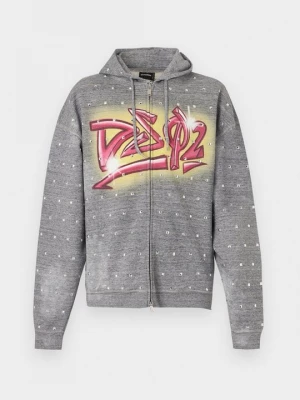 Foto van product Sweater met rits Dsquared2 lichtgrijs