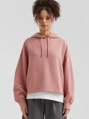 Foto van product Sweater met structuurpatroon en capuchon QS roze