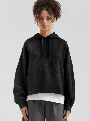 Foto van product Sweater met structuurpatroon en capuchon QS zwart
