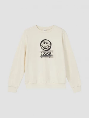 Foto van product Sweater van katoenmix met Smiley® print s.Oliver crème