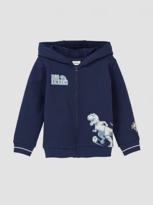 Foto van product Sweaterjack met capuchon van katoenmix met printdetail s.Oliver blauw