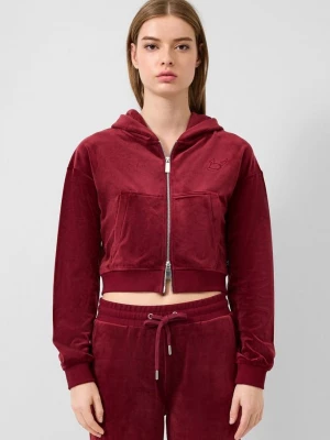 Foto van product Sweatjack van zachte nicki met geborduurd logo | QS x Von Dutch rood