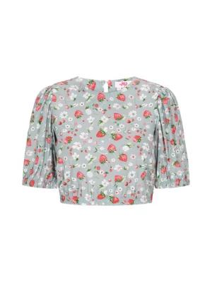 Foto van product swirly Blouse grijs / groen / rood / wit