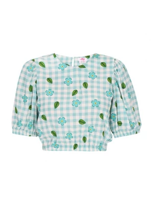 Foto van product swirly Blouse turquoise / gemengde kleuren