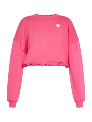 Foto van product swirly Sweatshirt framboos / wit