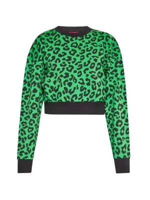 Foto van product swirly Sweatshirt grasgroen / zwart