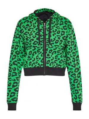 Foto van product swirly Sweatvest groen / zwart
