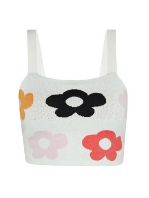 Foto van product swirly Top gemengde kleuren / wit
