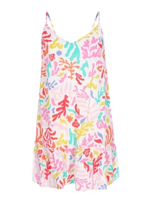 Foto van product swirly Zomerjurk gemengde kleuren / oranje