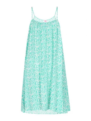 Foto van product swirly Zomerjurk 'Spring Summer' turquoise / wit