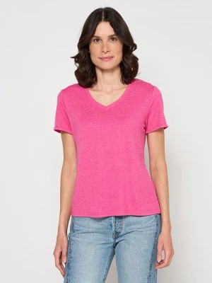 Foto van product T-shirt basic Le Jardin du Lin donkerroze