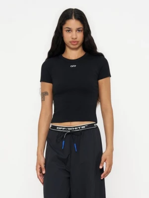 Foto van product T-shirt basic Off White zwart