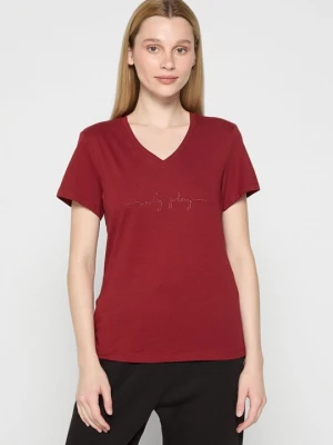 Foto van product T-shirt basic Only Play donkerrood