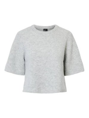 Foto van product T-shirt basic Pieces lichtgrijs gemêleerd
