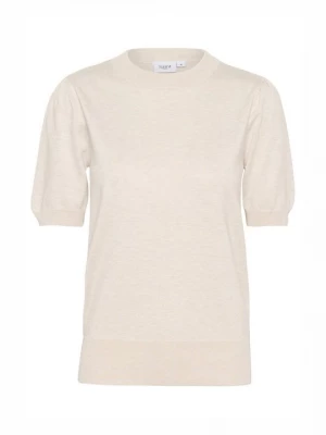 Foto van product T-shirt basic Saint Tropez beige mêleerd