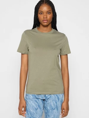Foto van product T-shirt basic Selected olijfgroen