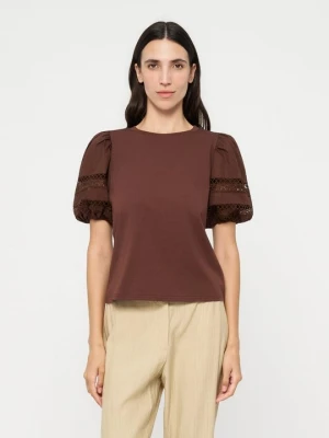 Foto van product T-shirt basic TWINSET bruin