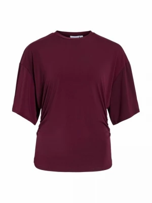 Foto van product T-shirt basic Vila bordeauxrood