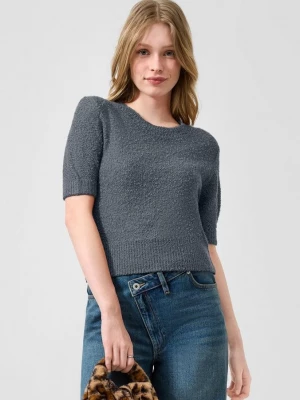 Foto van product T-shirt met korte mouwen in bouclé-look QS grijs