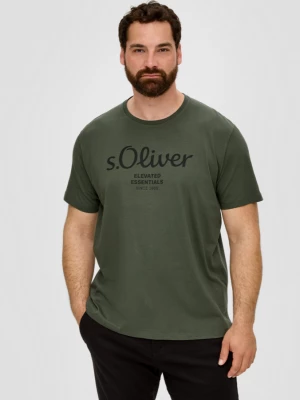 Foto van product T-shirt met logoprint s.Oliver olijfgroen