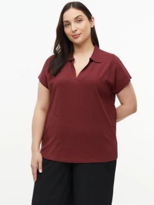 Foto van product T-shirt met polokraag en schouders s.Oliver rood