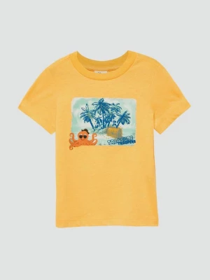 Foto van product T-shirt met print op voorzijde s.Oliver geel